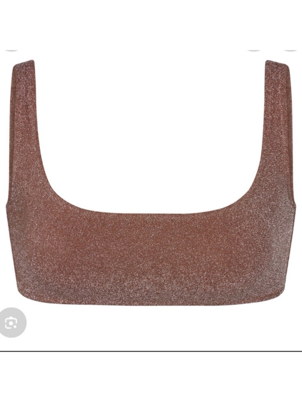 SKIMS, Glittery/Shimmery Brown Bikini Top, Jasper, Large, NWT!!